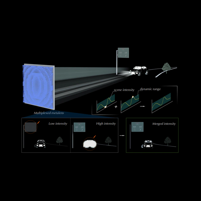 Single-layer metasurface for snapshot high-dynamic-range imaging
